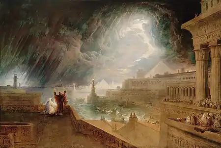Seventh Plague of Egypt (1823). Oil on canvas, 144.1 x  214 cm. Museum of Fine Arts, Boston